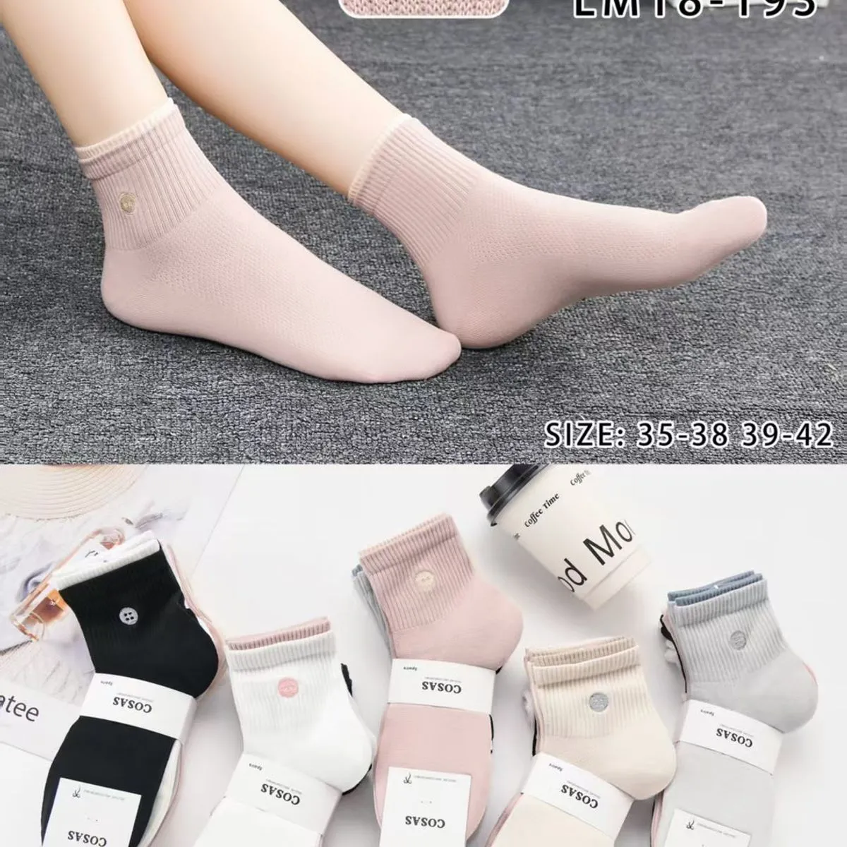 Skarpetki damskie LM18-193 roz. 35-38, 39-42, 600/karton