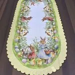 Bieżnik Wielkanocny 60/120 z motywem królików i pisanek