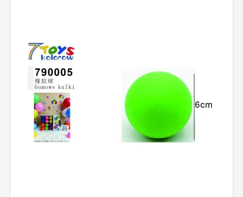 Piłka Kauczukowa Kolorowa 6cm Guma 7Toys