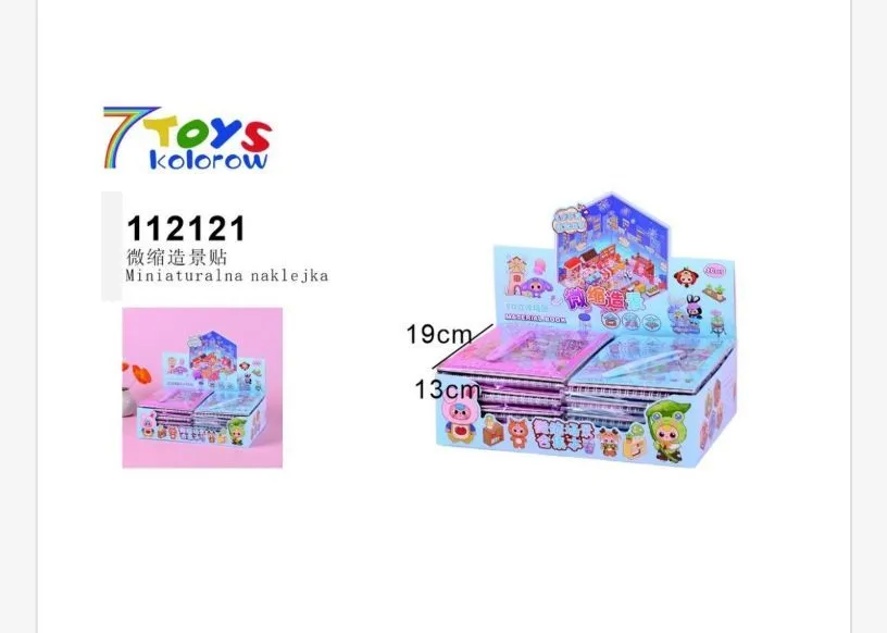 Minipiórnik Naklejki 7Toys Kolorowanka 19cm