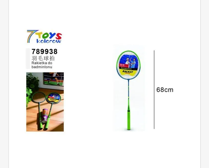 Zestaw Badminton Rakietki 68cm Zielone Toys