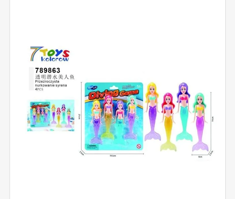 Zestaw 4 pływających syrenek 78963 Toys