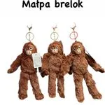Brelok Maskotka Małpka Pluszowa Brązowa