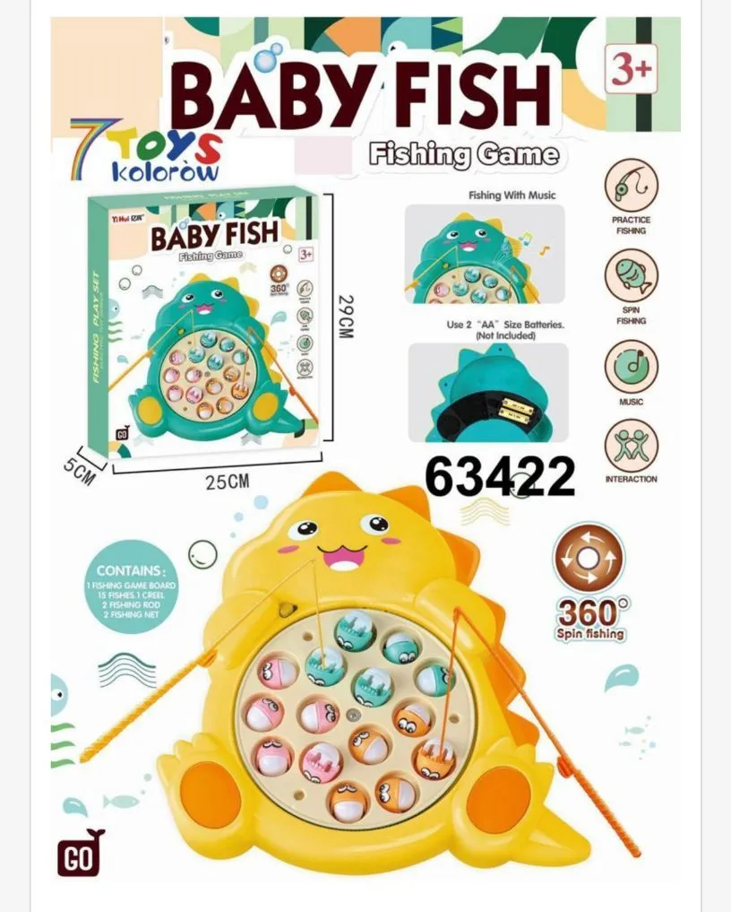 Zabawka Baby Fish Fishing Game z muzyką 3+