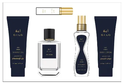 Zestaw męski GILA: żel pod prysznic, lotion, perfumy