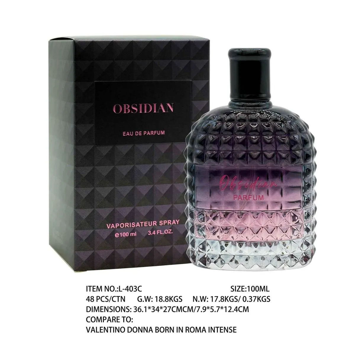 Perfumy Obsydian Eau de Parfum 100ml Vaporisateur Spray