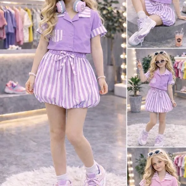 Komplet odzieżowy dla dzieci 4-14L fioletowy