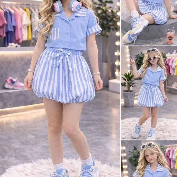 Komplet Odzież dla Dzieci 4-14L Niebieski