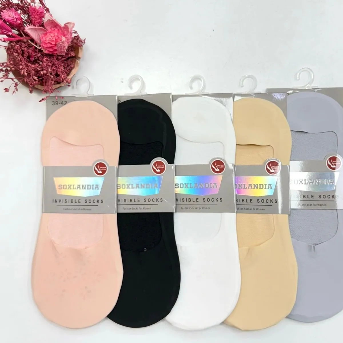 Skarpetki damskie invisible socks Bolandia 5 par
