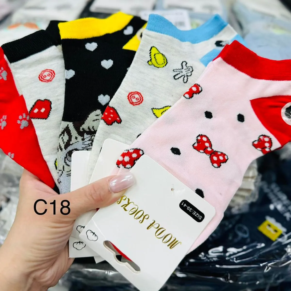 Skarpetki damskie Disney C18 wzory Mickey Minnie