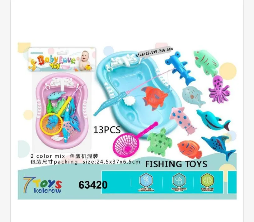 Zabawka Baby Love Toy Wędkowanie w Wannie 13 elementów