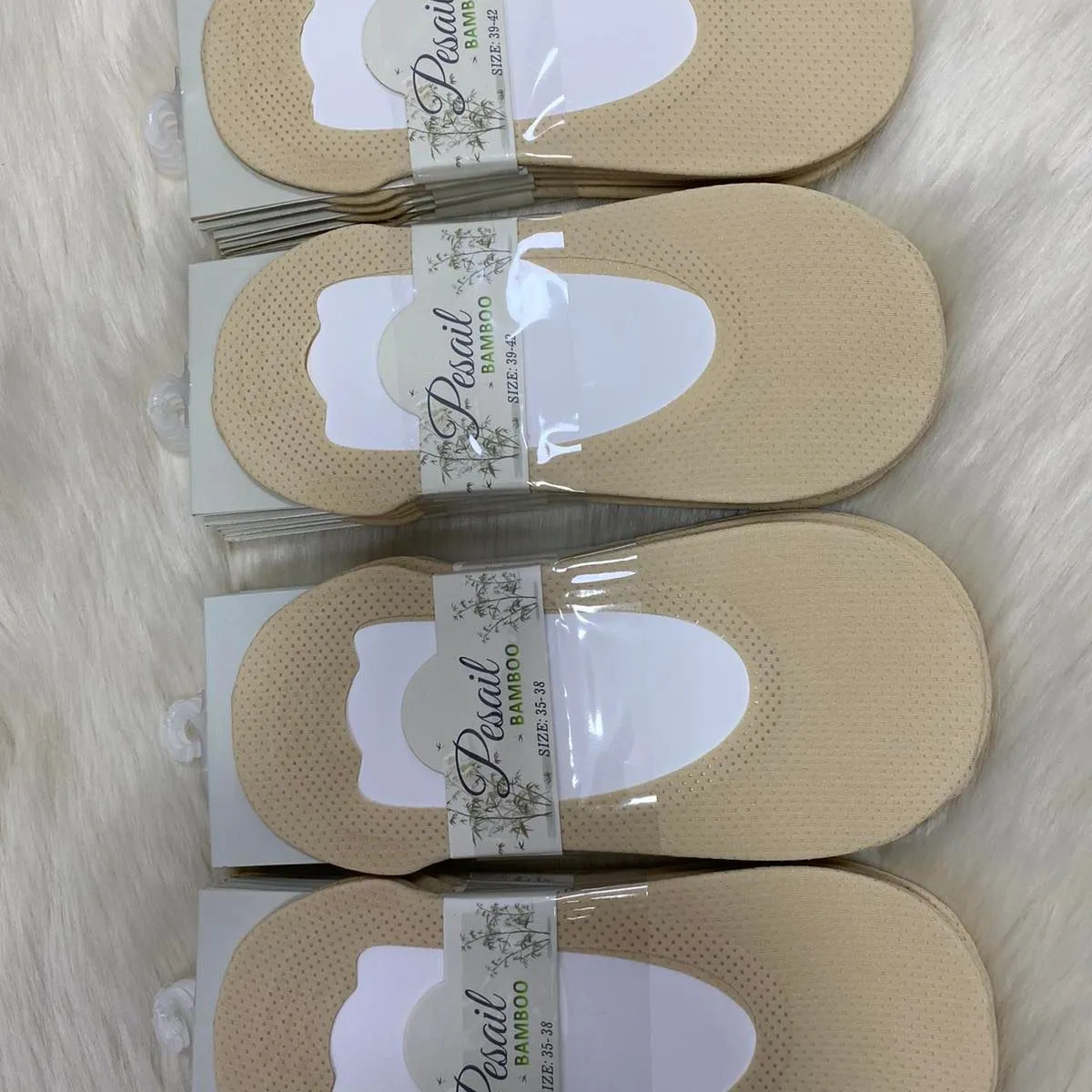 Skarpetki damskie bezszwowe beżowe Bamboo Pearl