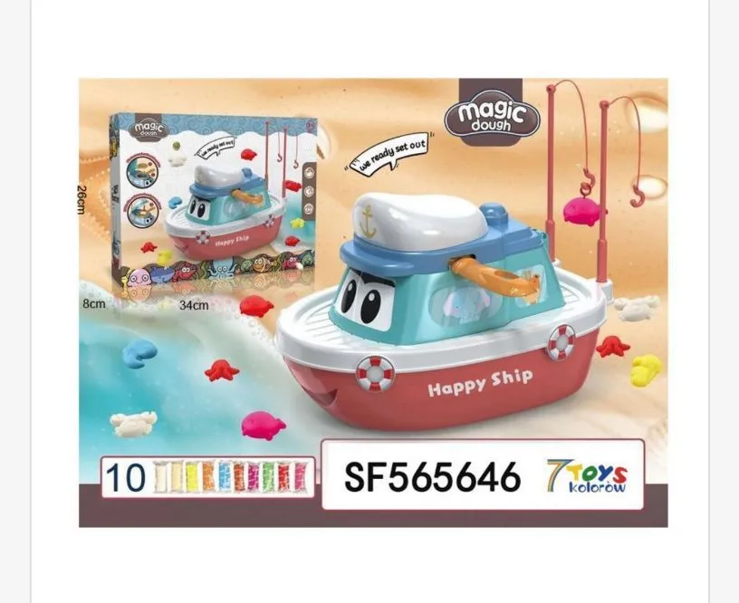 Zabawki Magic Dough Happy Ship statek z ciastoliną