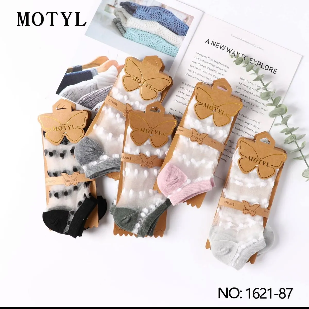 Skarpetki damskie Motyl 35-42 NO:1621-87