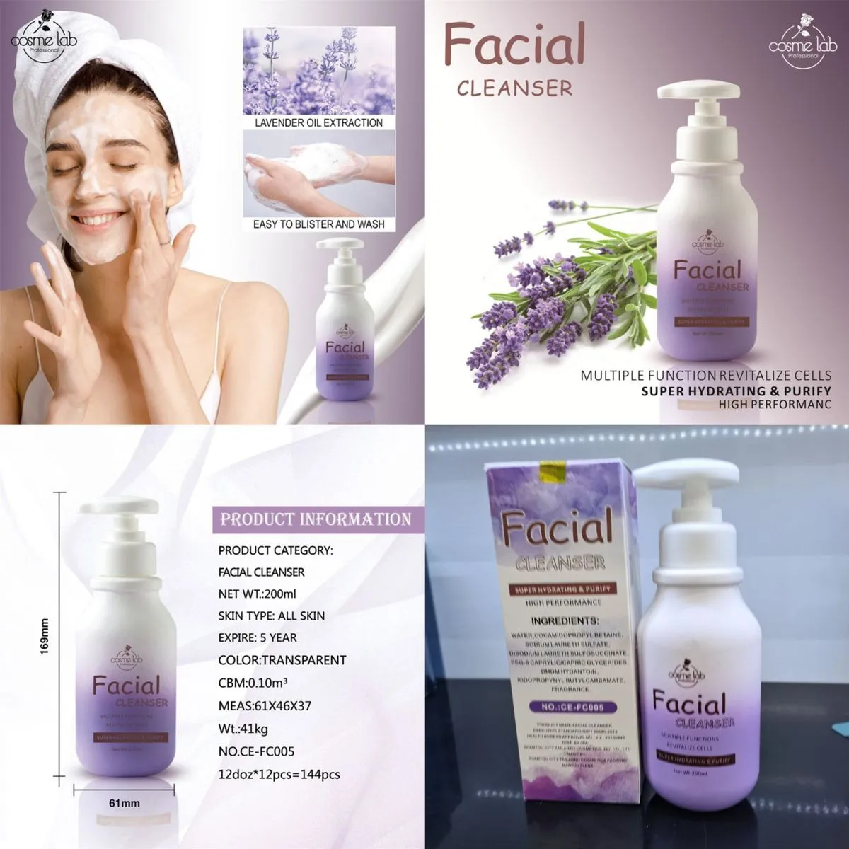 Pianka do Mycia Twarzy Comelab Facial Cleanser Lawenda 100ml
