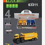 Zestaw 4 modeli trucków 1:32 Steel 4x4 63311