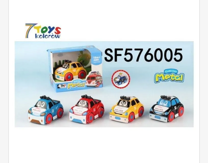 Zabawki Samochody Metalowe Kolorowe 7Toys SF5760005