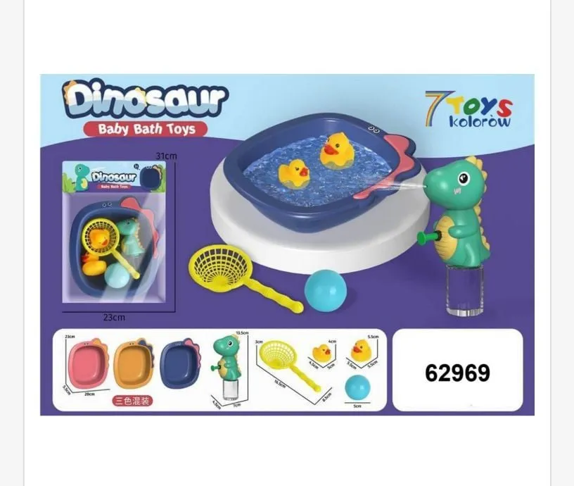 Zabawki do kąpieli Dinosaur Baby Bath Toys 7Kolorów