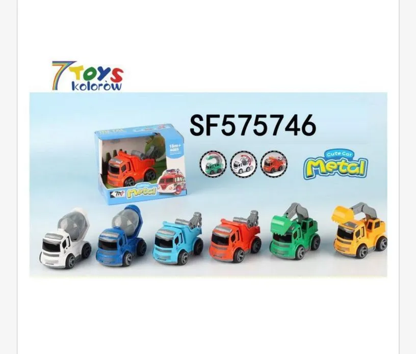 Zabawki Samochody Metalowe SF575746 Kolorowe 6 szt