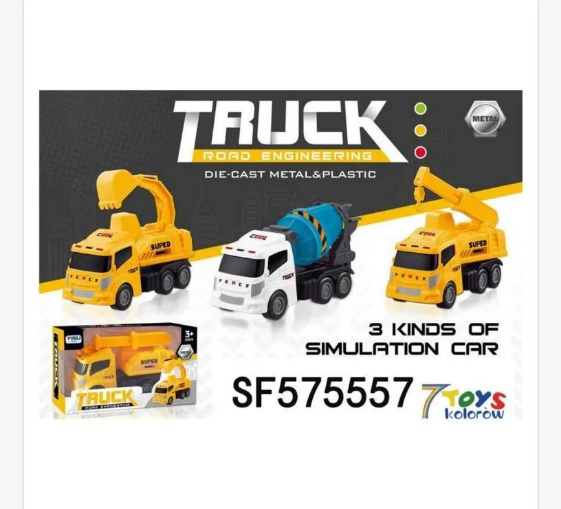 Zabawki Samochody Truck Die Cast Metal&Plastic 3 rodzaje