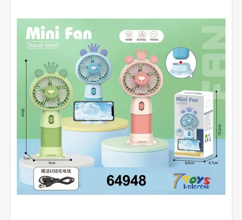Zabawka Mini Wiatrak Elektryczny Handheld z USB