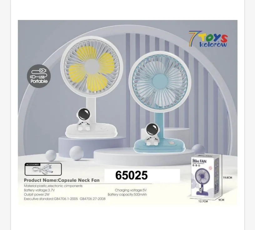 Mini Wiatrak Elektryczny Capsule Neck Fan 65025