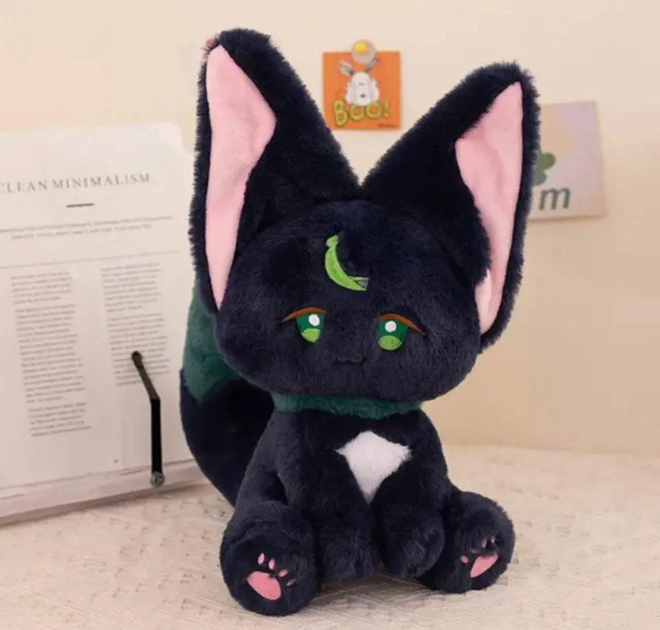 Maskotka Pluszowa 30cm Granatowy Kot z Księżycem