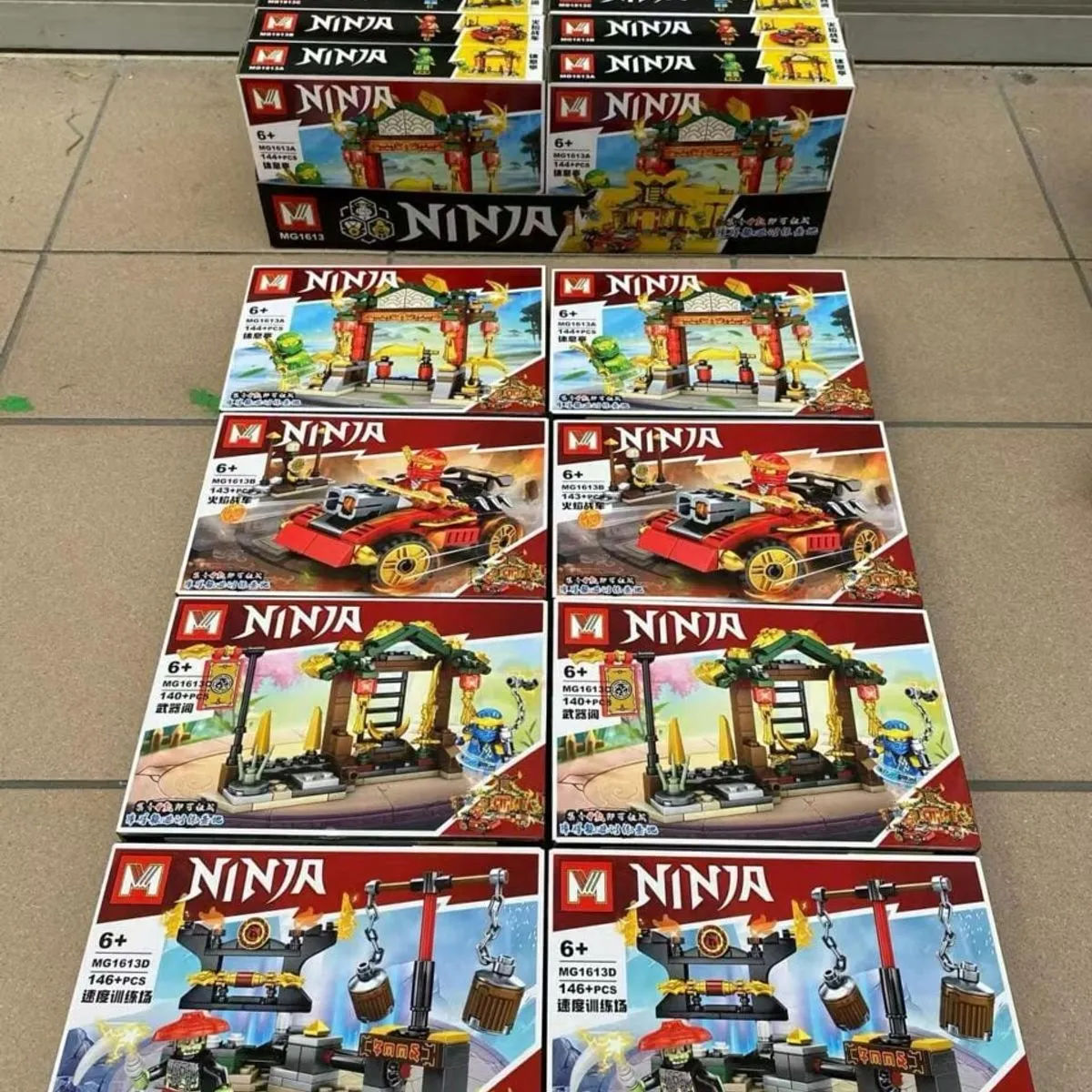 Zabawka Klocki Ninja MG1613 Zestaw 140+ el. 8 szt