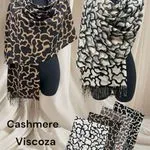 Szaliki damskie Cashmere Viscoza wzór abstrakcyjny 12 szt.