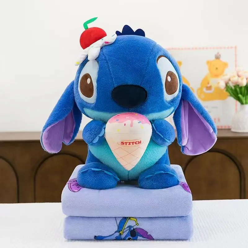 Maskotka Stitch na Kocyk z Lodem i Wisienką - Zestaw 2w1