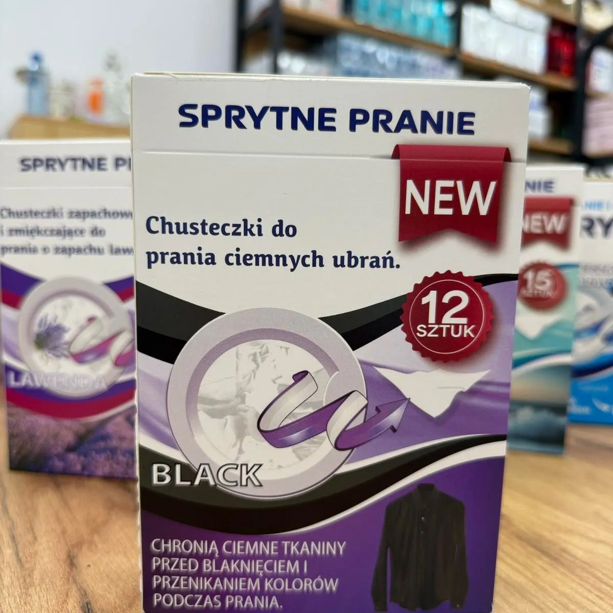 Sprytne Pranie Black Chusteczki do ciemnych ubrań 12 szt.