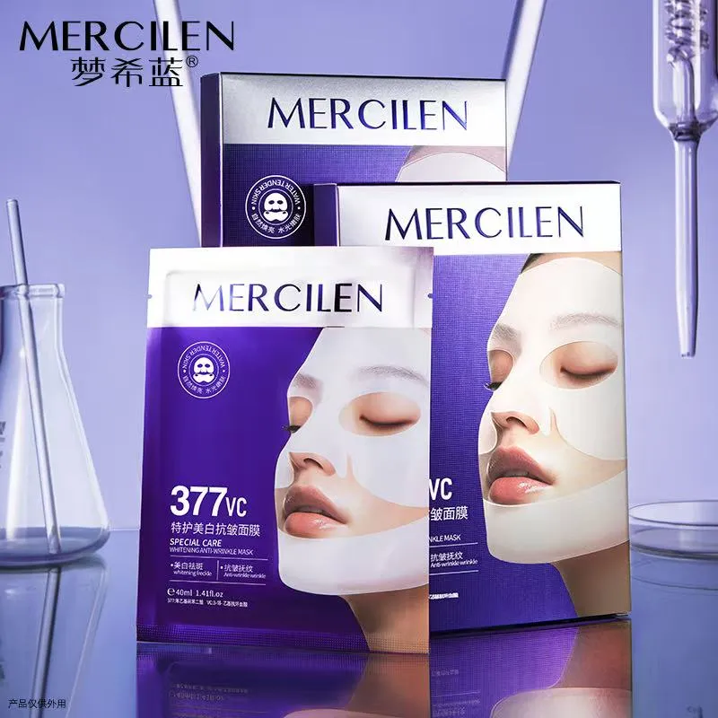 Maska do twarzy MERCILEN 377VC wybielająca przeciwzmarszczkowa 40ml