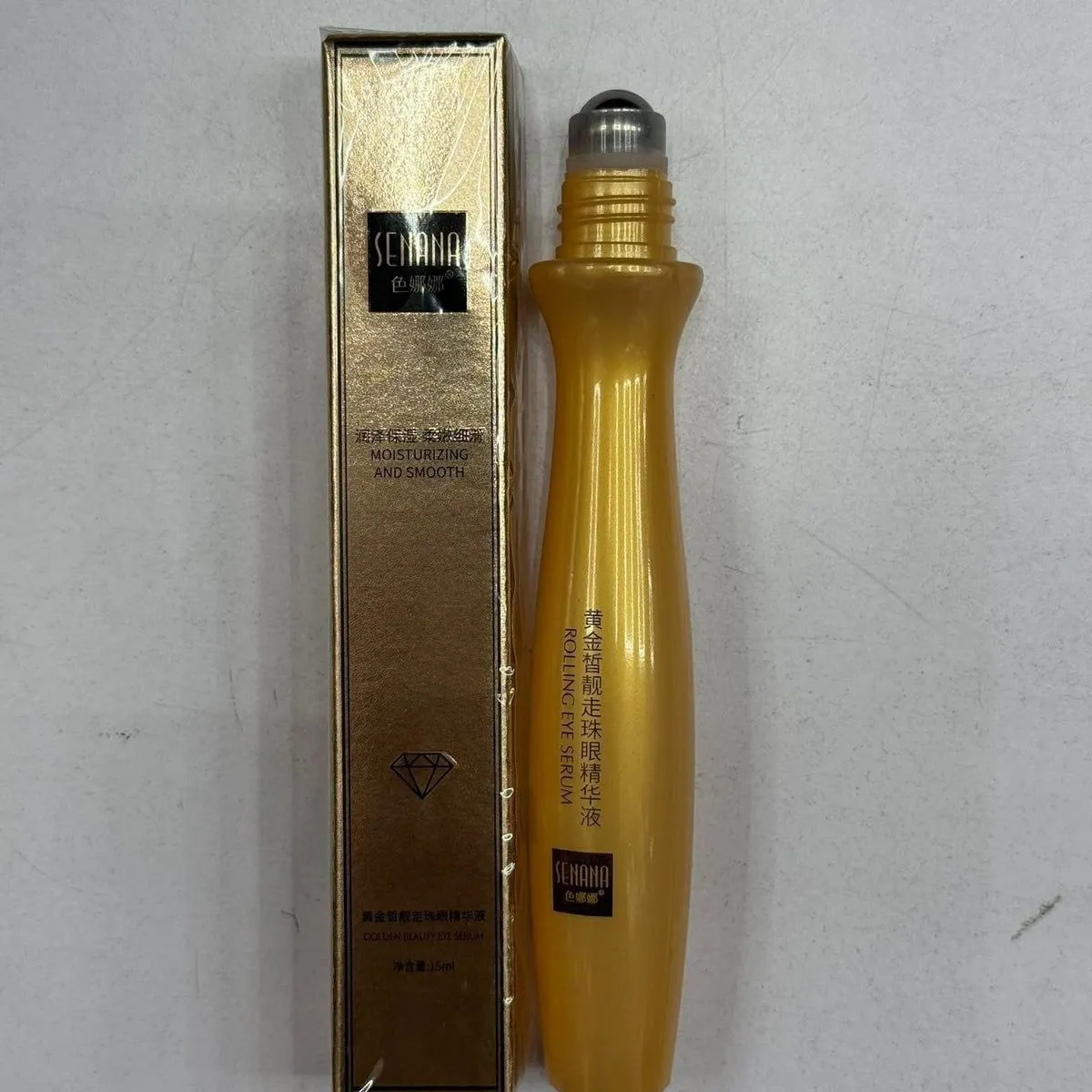 Serum pod oczy SENANA 15ml z aplikatorem roll-on złote