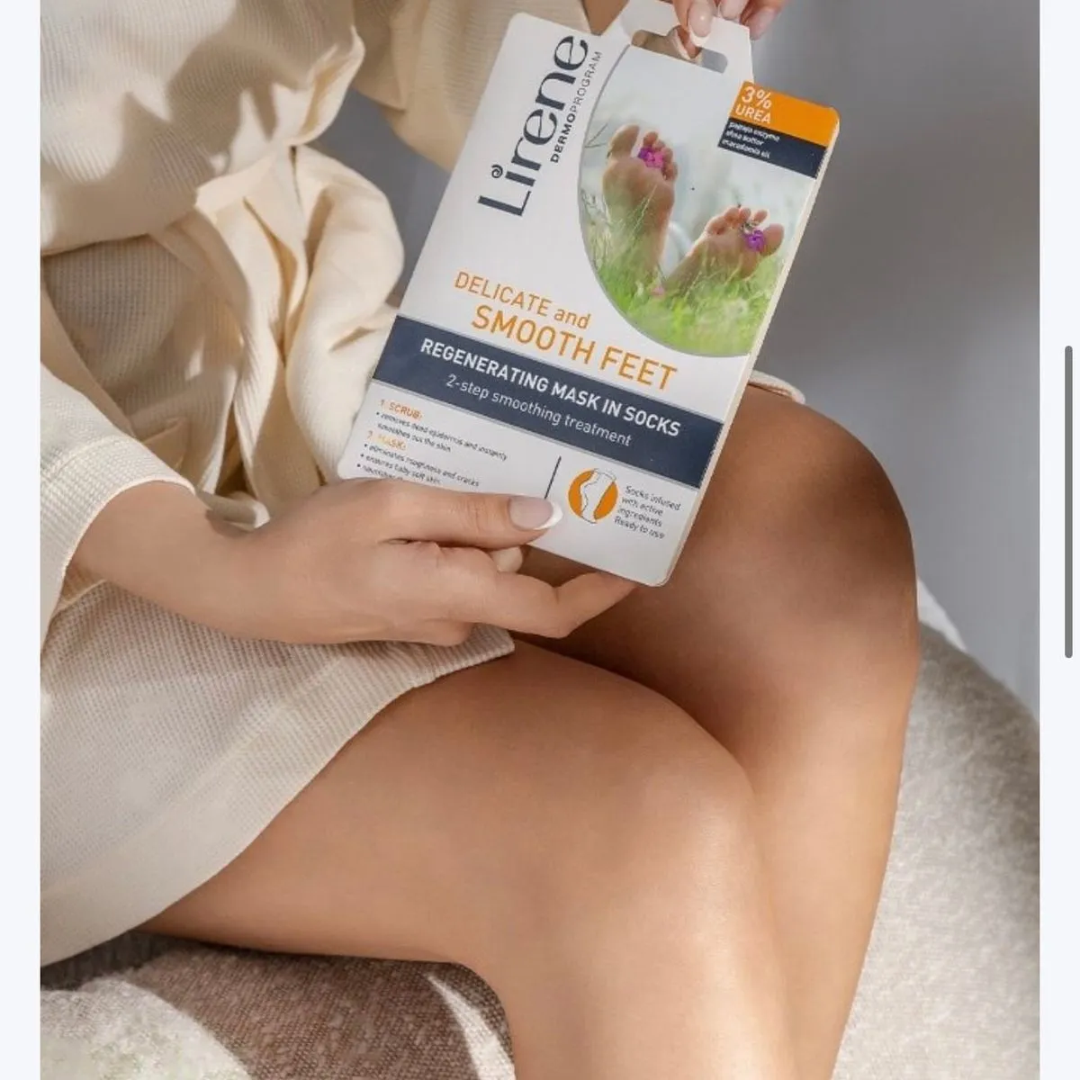 Maska do Stóp Lirene Regenerująca w Skarpetkach 3% Urea 24szt