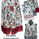 Apaszka damska kwiaty motyle bawełna wiskoza 12 szt.