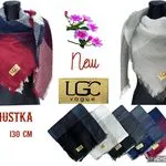 Szaliki damskie chusty w kratę LGC Vogue 130x130 cm