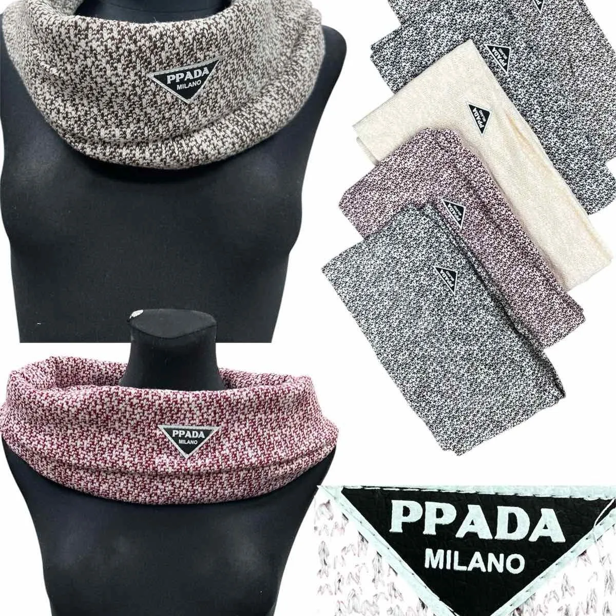 APASZKA DAMSKA komin PPADA MILANO bawełna wiskoza mix 12szt