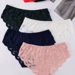 Majtki damskie Finella XL-XXL-3XL, zestaw 4 szt koronka