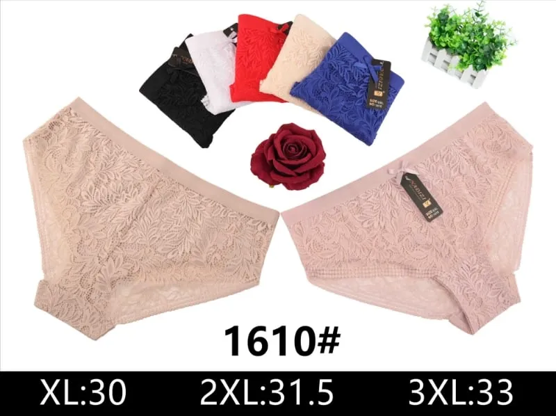 Majtki damskie koronkowe 1610# XL-3XL