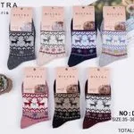 Skarpetki damskie BIXTRA wzór renifer wool 35-38/39-44