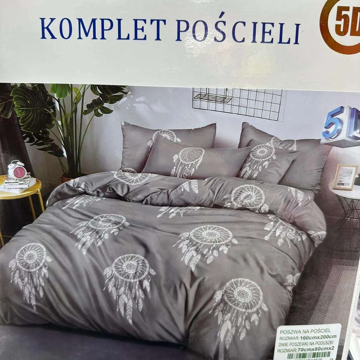 Komplet Pościeli Ruiui Bang 3cz 160/200 szary