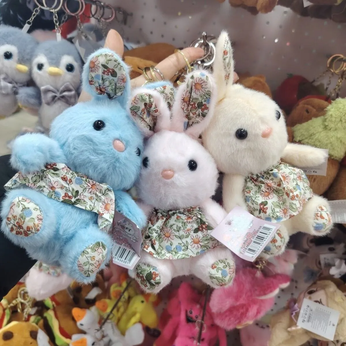 Brelok do Kluczy Maskotki Króliki Pluszowe