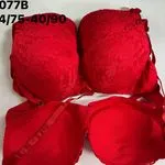 Biustonosz damski koronkowy czerwony 34/75-40/90