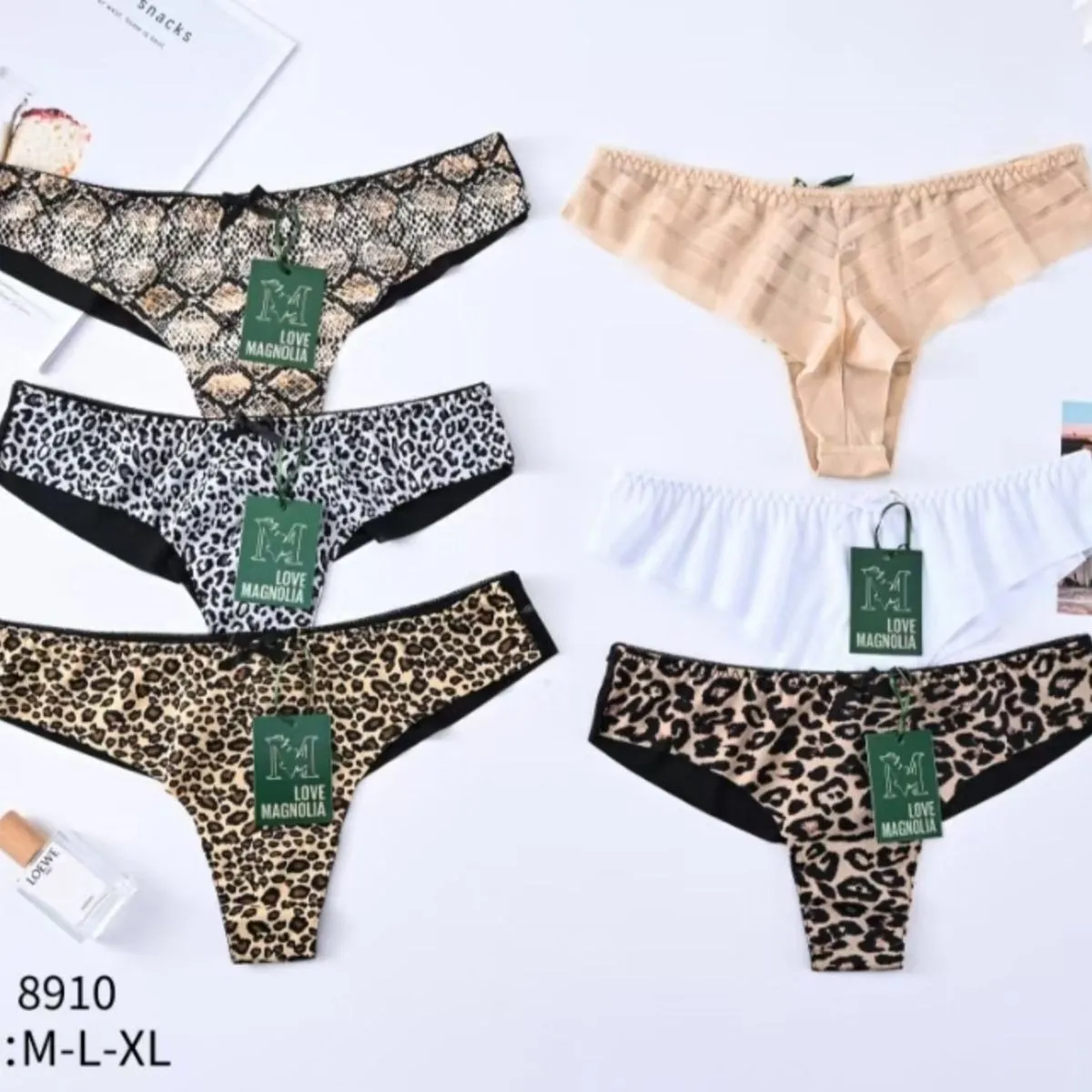 Majtki damskie stringi M-L-XL wzór etniczny