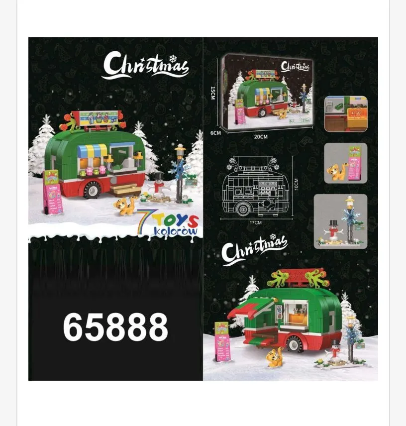 Zestaw klocków świąteczny food truck Christmas 65888