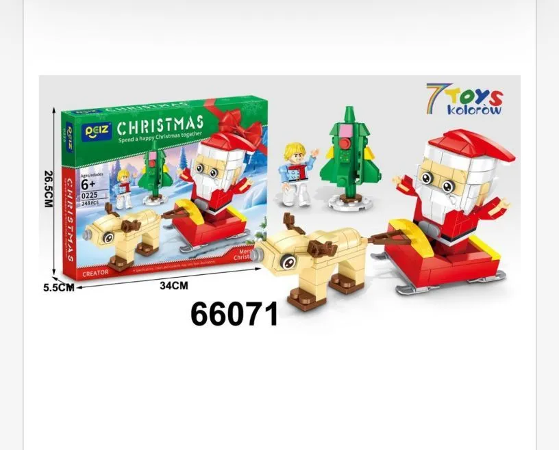 Zestaw klocków QIZ Christmas Santa na saniach 66071