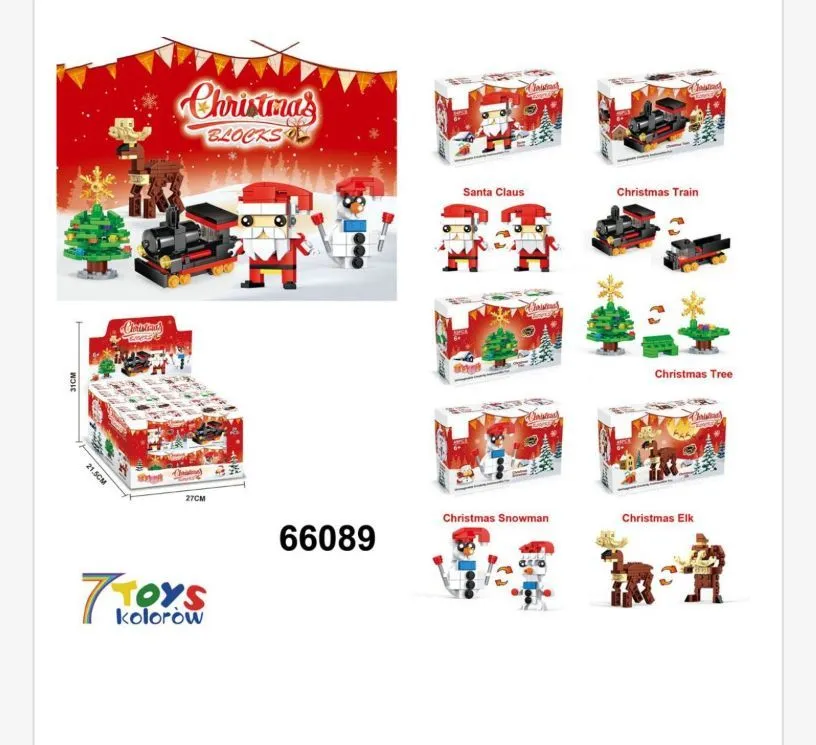 Zestaw klocków bloków świątecznych Christmas Blocks 66089