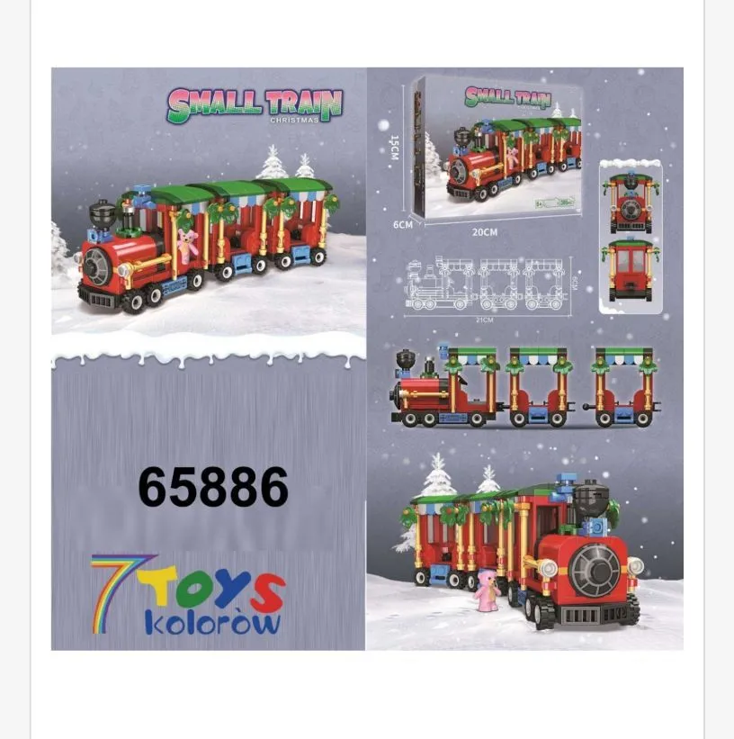 Klocki Small Train Świąteczny Pociąg 65886