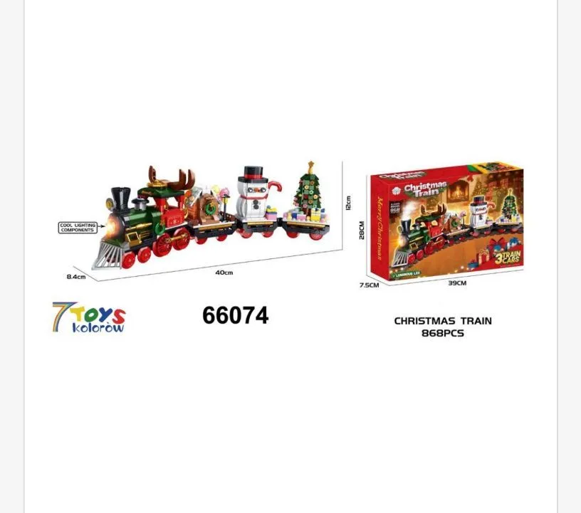 Zestaw klocków 7Toys Christmas Train 66074 BBPcs