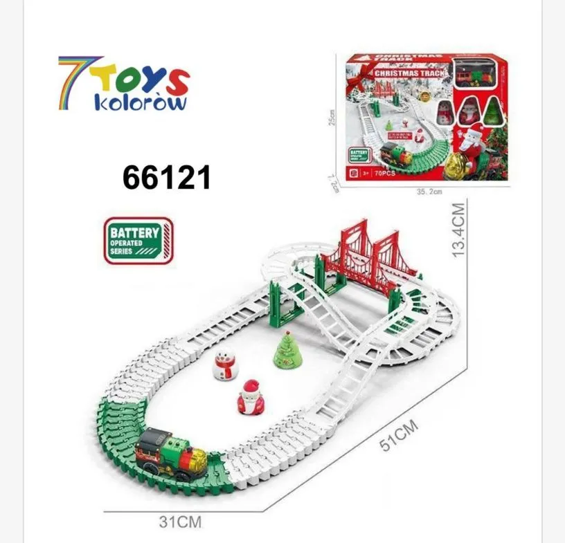 Zabawka Christmas Track pociąg na baterie 66121